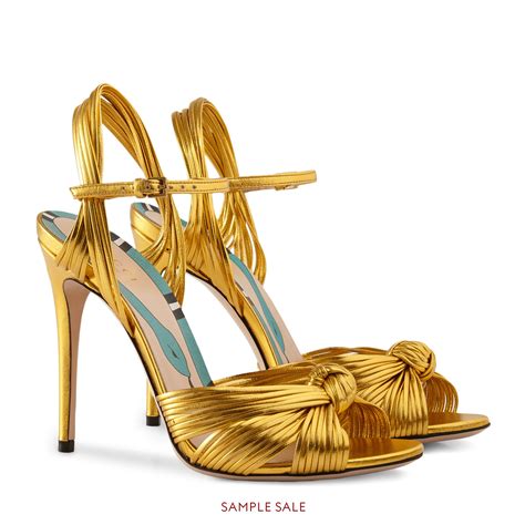 gucci block heel sandal gold|Gucci sandals nordstrom.